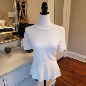 White Gap Peplum Top